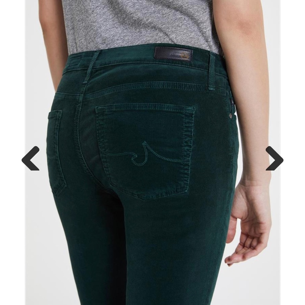 AG Prima Cigarette Leg 27R Verdant Green Corduroy